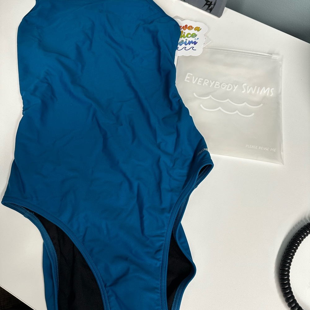 Elegant Teal One-Piece Swimsuit